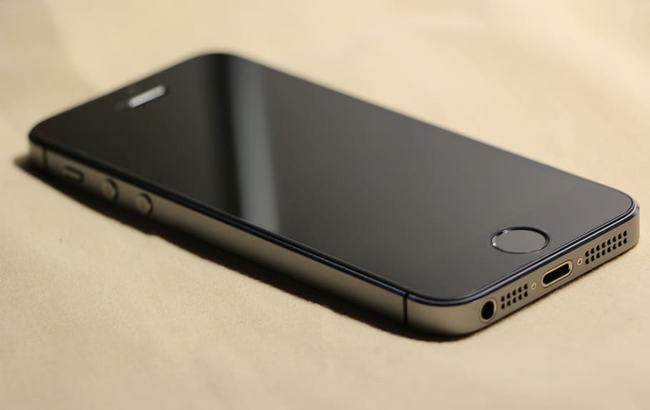 espacio, gris, iphone 5, marrón, superficie, Iphone, 5S, Apple, teléfono, estático