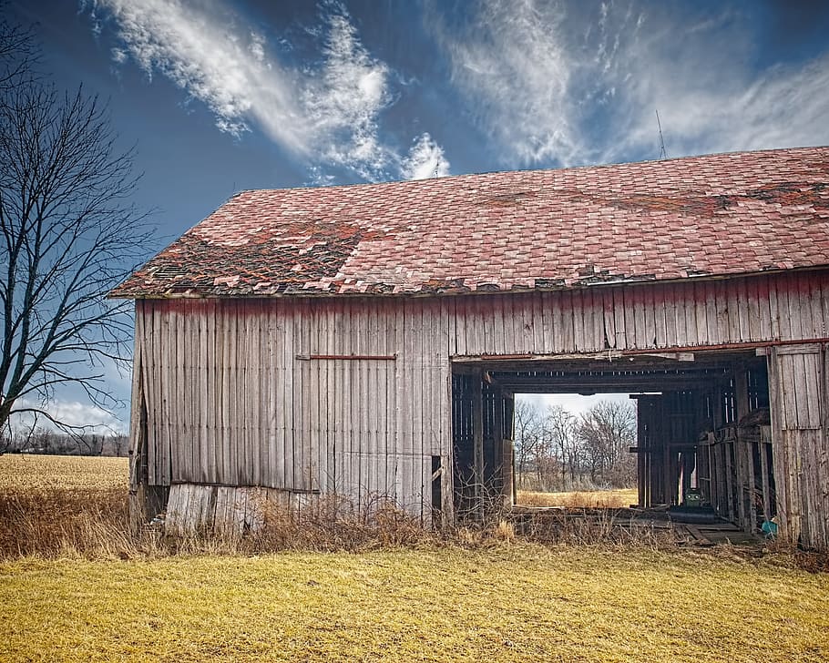 barn, rustic, barns, ohio, digital art, rural, scenic, country, countryside, scenery