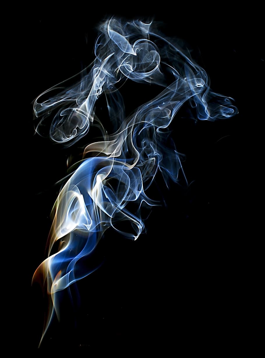 merokok, api, dinamis, gelombang, gerakan, dibakar, membakar, sihir, gaib, mengalir