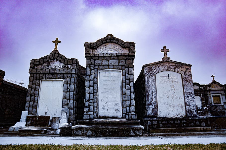 kuburan, makam, batu nisan, kematian, menyeberang, pemakaman, nisan, Monumen, New Orleans, louisiana