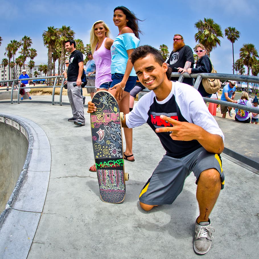 man, holding, skateboard, people, skate park, skater, boy, lifestyle, usa, america