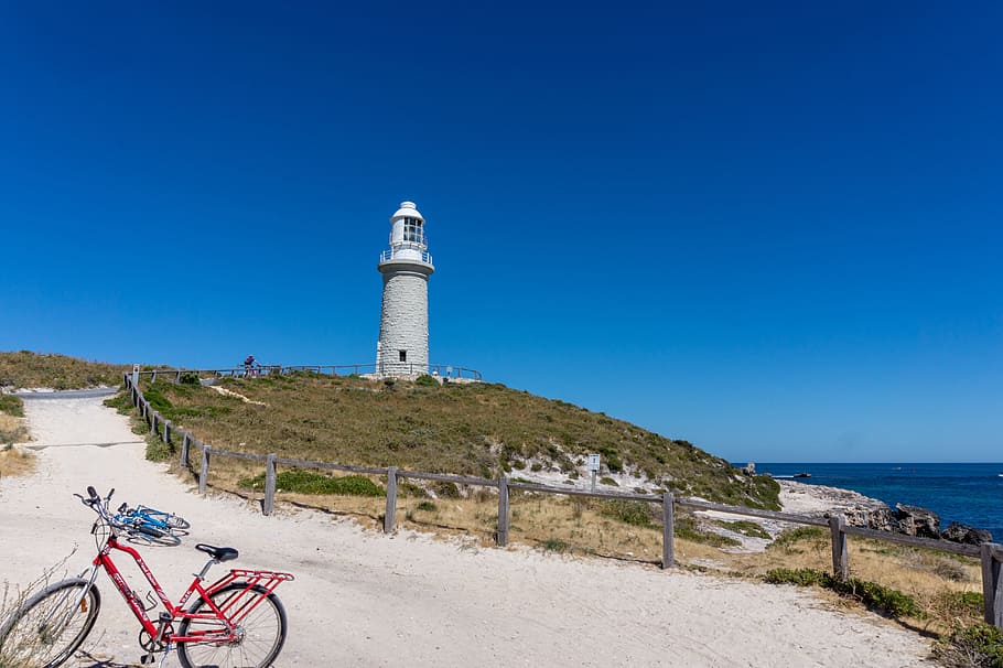 Lighthouse, Bathurst, Point, bathurst point, bathurst lighthouse, rottnest island, rottnest, wadjemup, australia, west australia