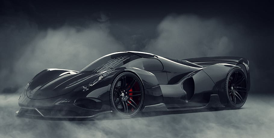 black, car, concept, vehicle, auto, speed, transportation, fast, design, luxury