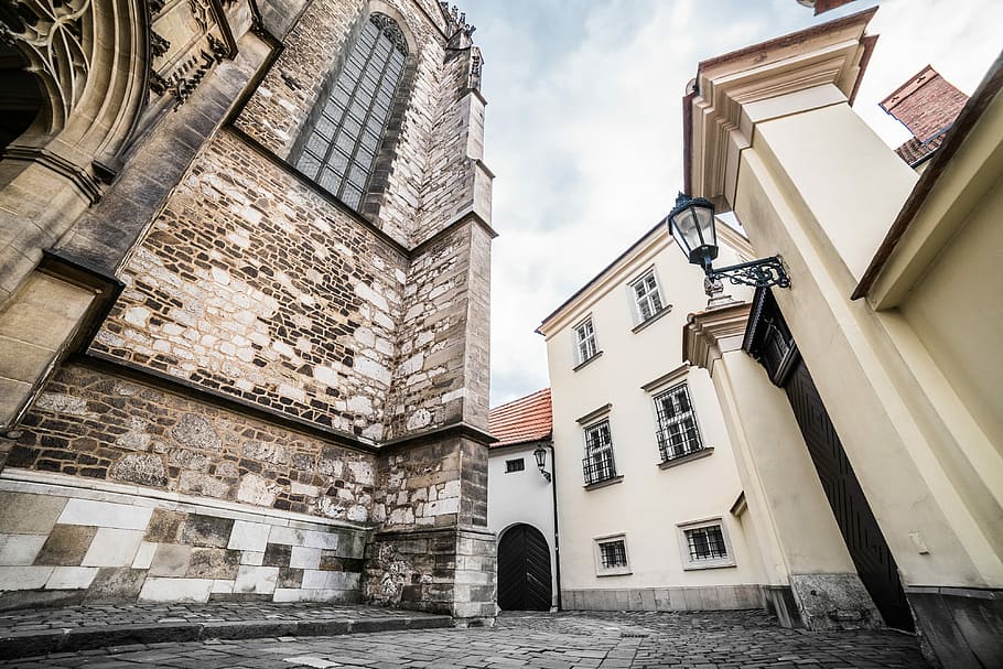Random, Streets, Old, Brno, Czech Republic, architecture, castle, church, city, houses