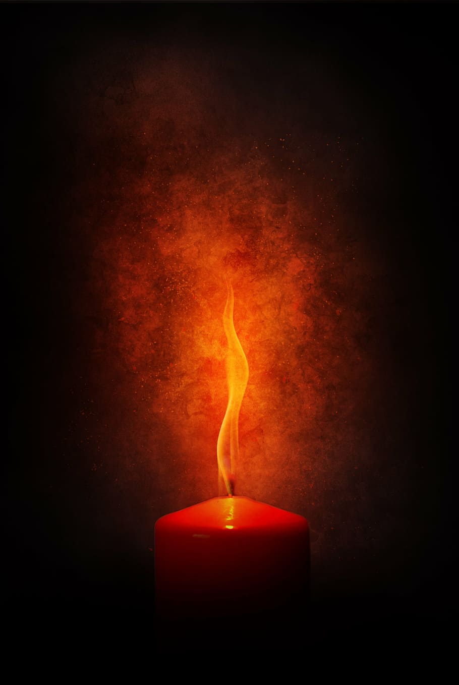 red, candle, fire, flame, burn, love, blaze, heiss, valentine's day, burning love