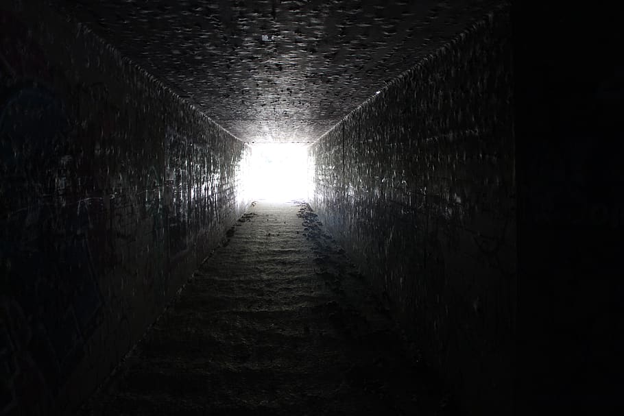tunnel, light, end, dark, mysterious, unknown, path, passage, heaven, hell