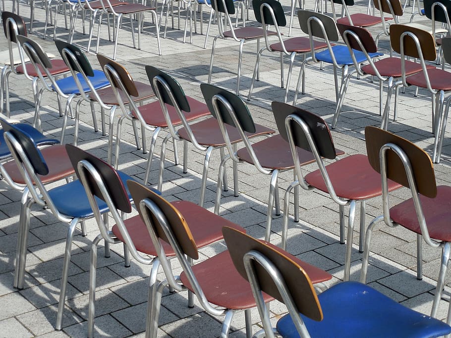 chairs, chair series, rows of seats, seats, sit, audience, empty, seat, chair, in a row
