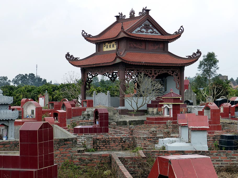 cementerio, tumba, lápida, viejo cementerio, muerte, vietnam, budismo, taoísmo, última calma, arquitectura