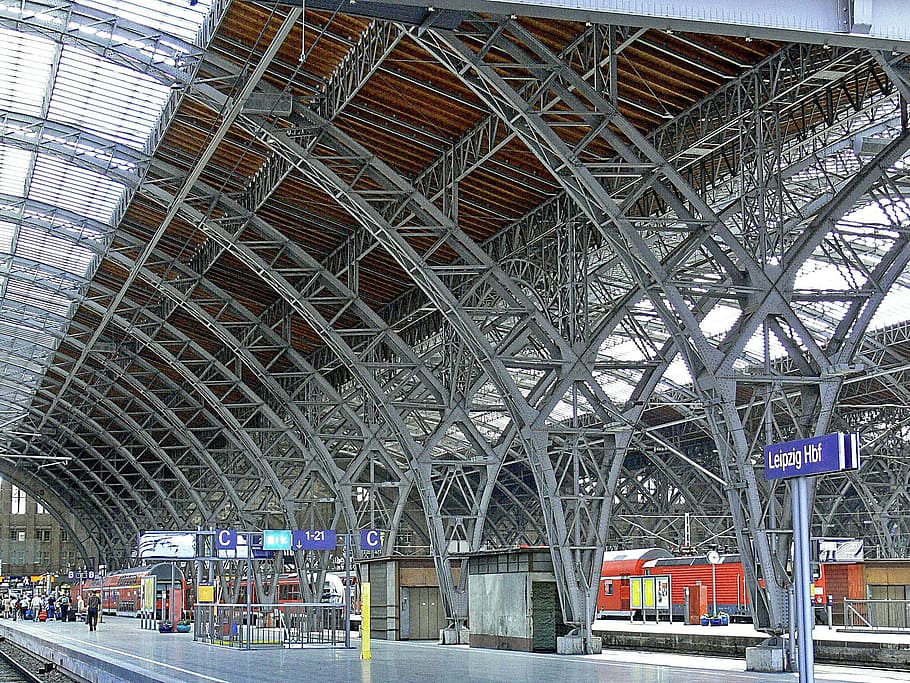 Leipzig Hbf, Carrier, hall de plataforma, stahlbau, construcción metálica, construcción, braguero, conexión, metal, tecnología