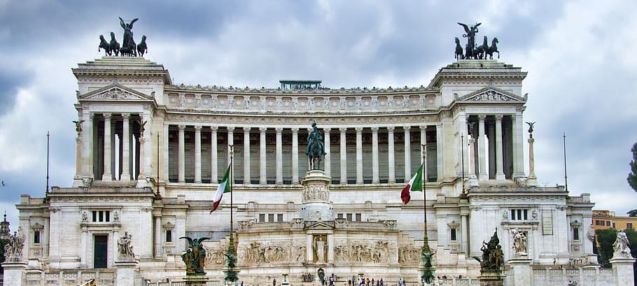 로마, 동상, 고대의, 건축물, 이탈리아, 경계표, 이탈리아의, 유명한, 늙은, 관광 여행