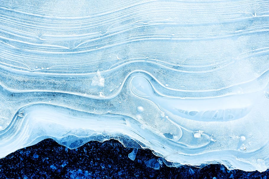 ショット, 冬の氷のテクスチャ, クローズアップ, 冬, 氷, テクスチャ, 抽象的な背景, 青, 自然, パターン