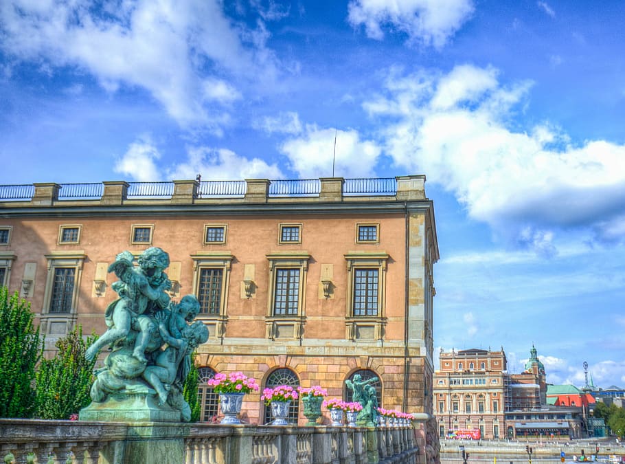 Stockholm, Sweden, City, Scandinavia, europe, architecture, statue, cityscape, gamla, stan
