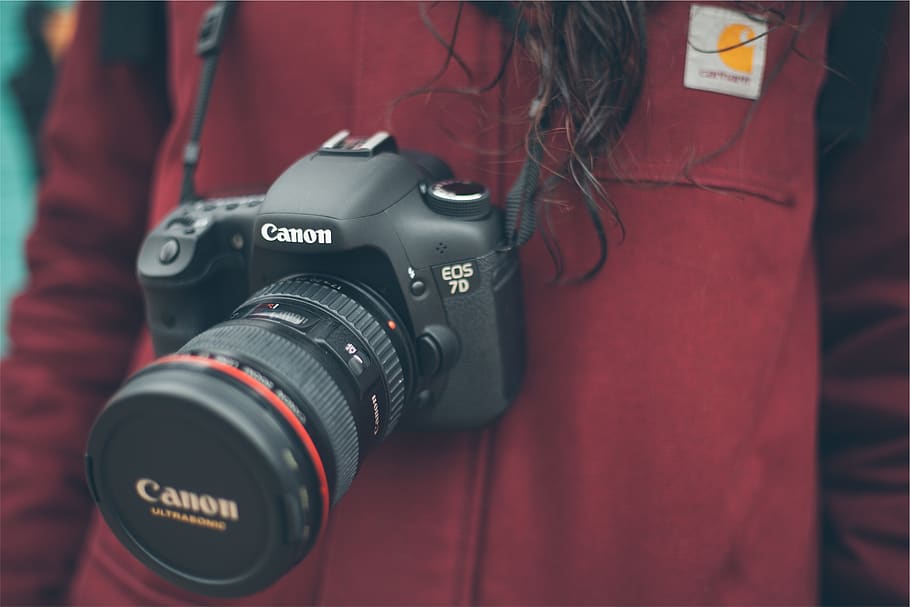 canon, kamera, dslr, lensa, fotografer, fotografi, tema fotografi, kamera - peralatan fotografi, bagian tengah tubuh, teknologi