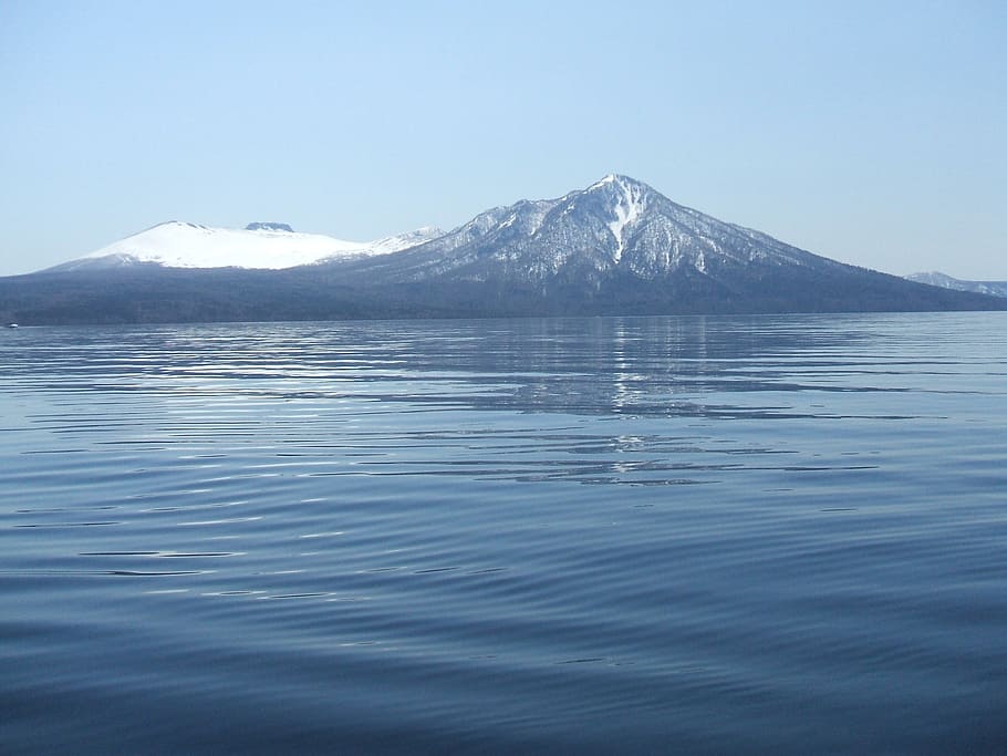 Jepang, hokkaido, danau shikotsu, sapporo, danau, alam, musim dingin, ketenangan, gunung, salju
