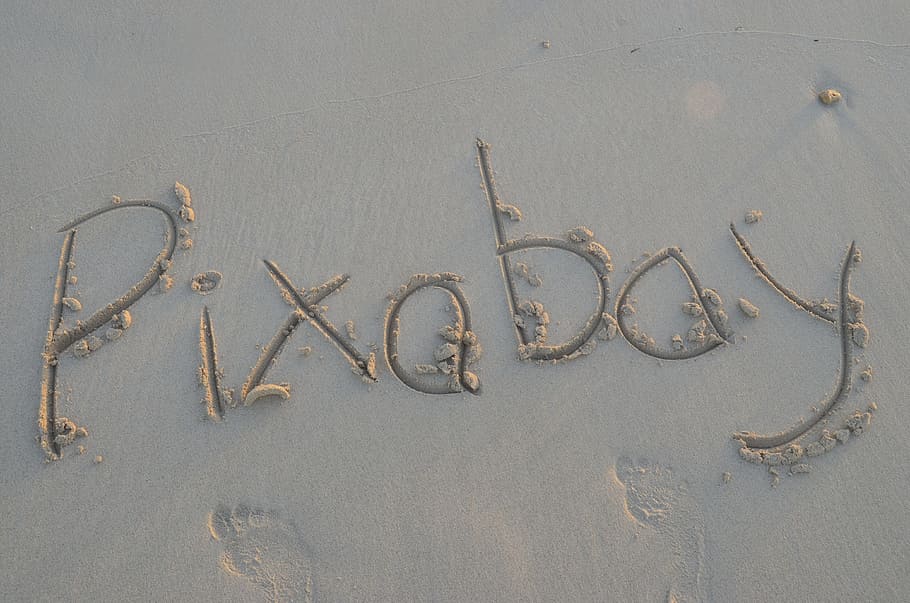 Pixabay, Beach, Sea, Sun, Sand, Summer, coast, text, single Word, close-up
