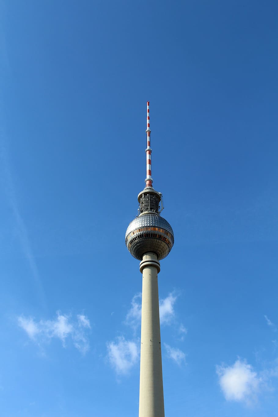 Torre de televisión, Berlín, lugares de interés, alexanderplatz, cielo, punto de referencia, capital, alex, alemania, azul
