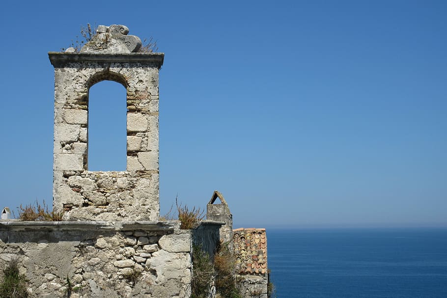 Puglia, Peschici, Sea, Gargano, Fart, brick, south, landscape, holiday, sky