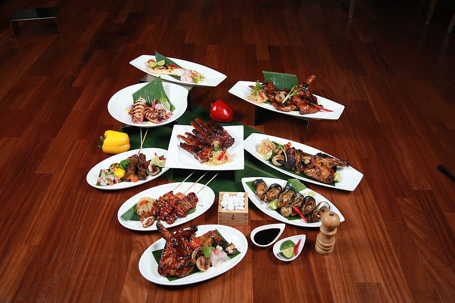 variety, grilled, food, barbecue, filipino cuisine, pork, ribs, poultry, restaurant, sour