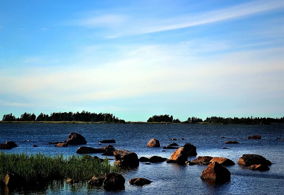 agua, archipiélago, el archipiélago de kvarken, finlandia, naturaleza, al aire libre, lago, paisaje, verano, bosque