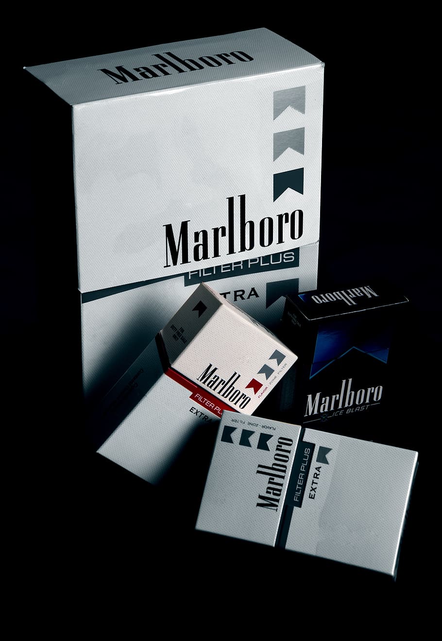 unhealthy, cigarettes, smoking, marlboro, text, western script, communication, indoors, close-up, still life