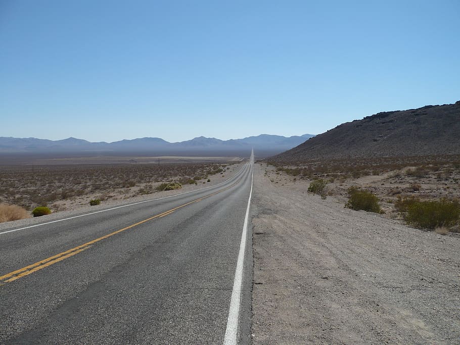 usa, death valley, street, road, highway, roadway, landscape, wilderness, scenery, natural