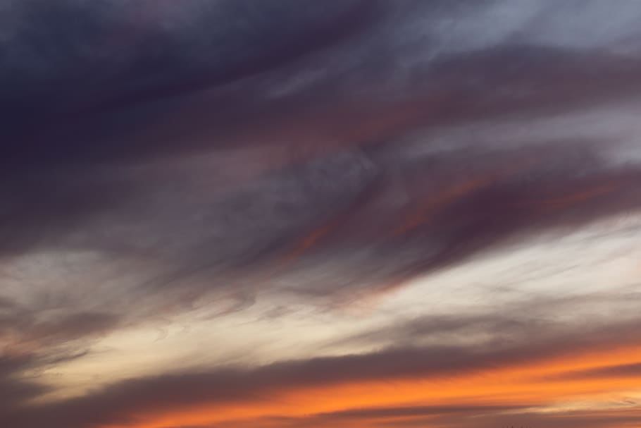 vibrant, sunset, clouds, sky, nature, outdoors, scenic, view, dusk, horizon