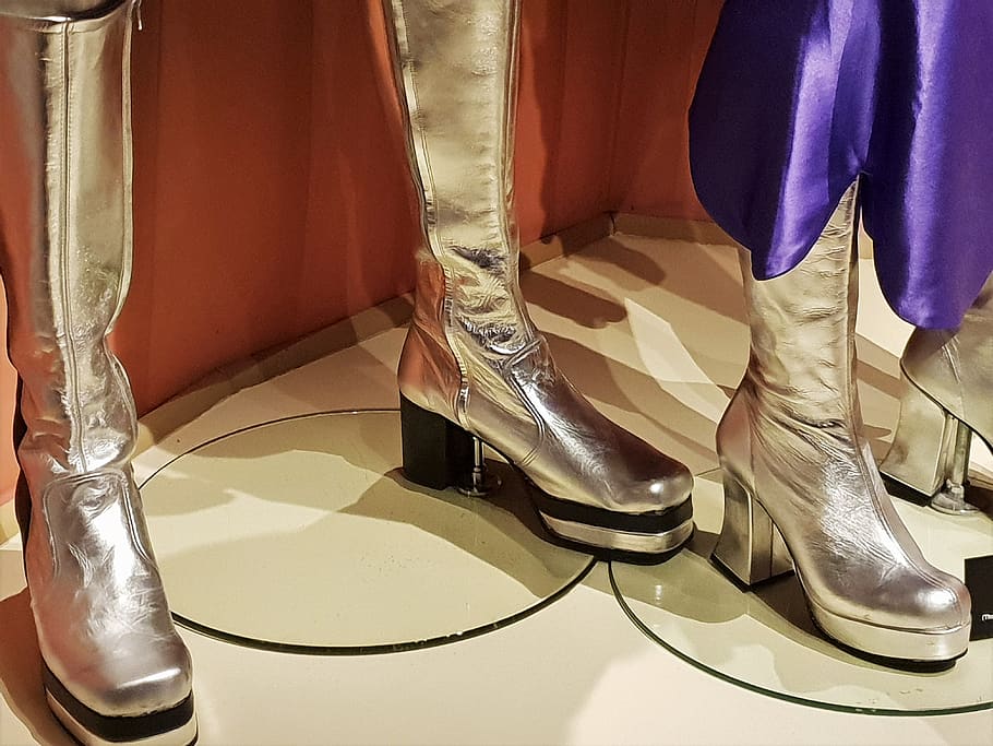 abba silver boots