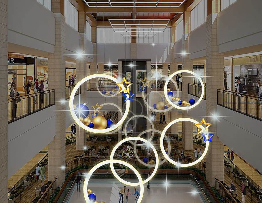 light, strap, mall mei chen, atrium dp, architecture, built structure, illuminated, indoors, modern, building