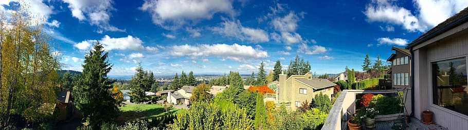 aerial, view, terrace, trees, panorama, panoramic, landscape, panoramic landscape, sky, scenic