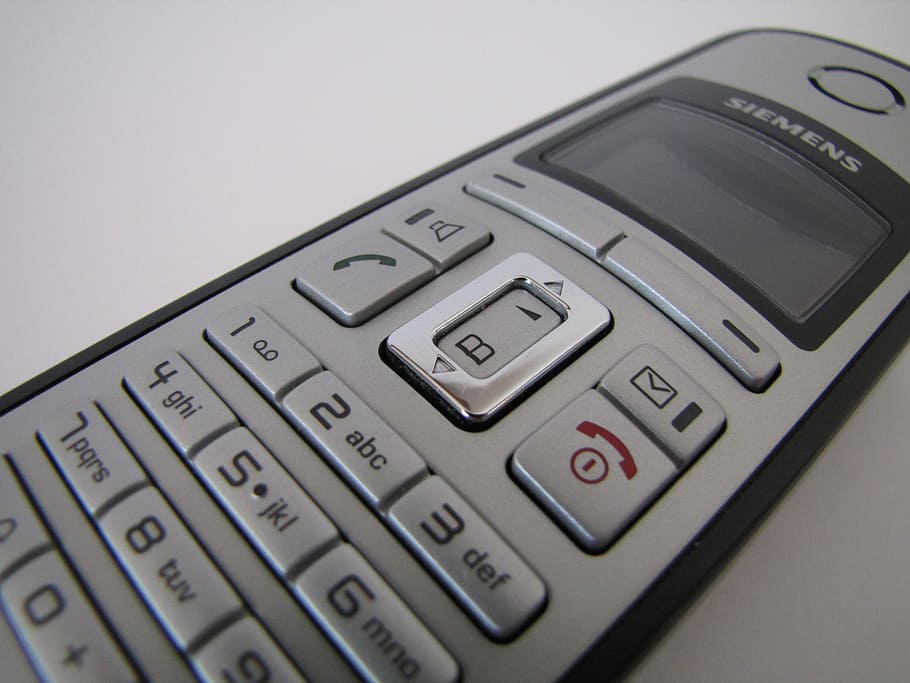 Phone, Cordless, Gigaset, Siemens, electronics, technology, office, keys, keyboard, push button