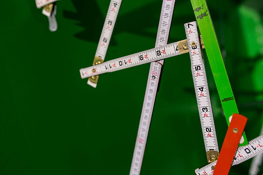 extandable, wooden, ruler, green, background, measure, extendable, instrument of Measurement, measuring, centimeter