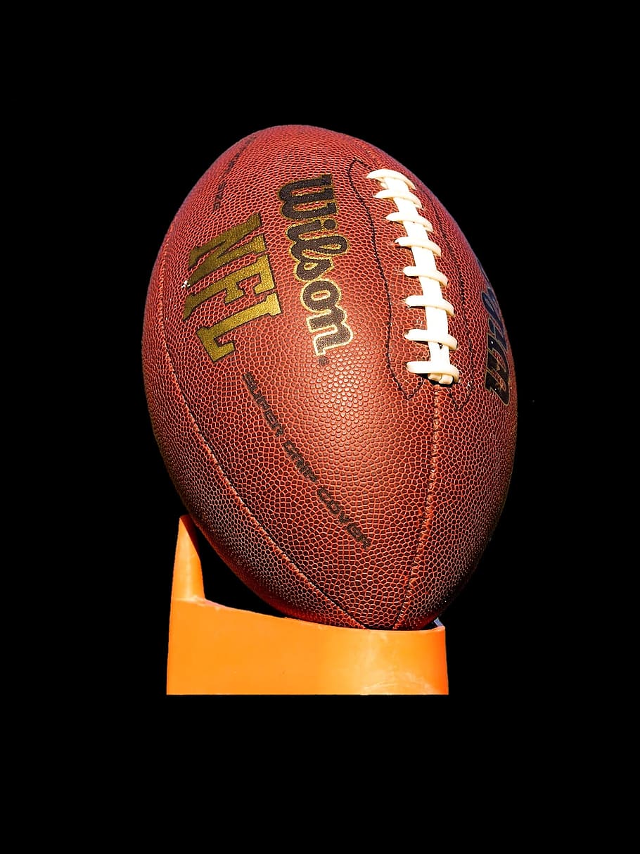 brown, wilson football, stand, football, american football, leathercraft, ball, nfl, super bowl, ball sports