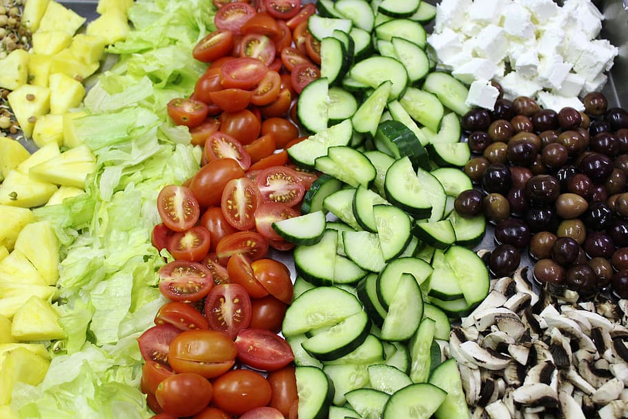 野菜, トマト, 食品, 写真, パブリックドメイン, サラダ, 豆, 健康的食べること, 鮮度, 緑色
