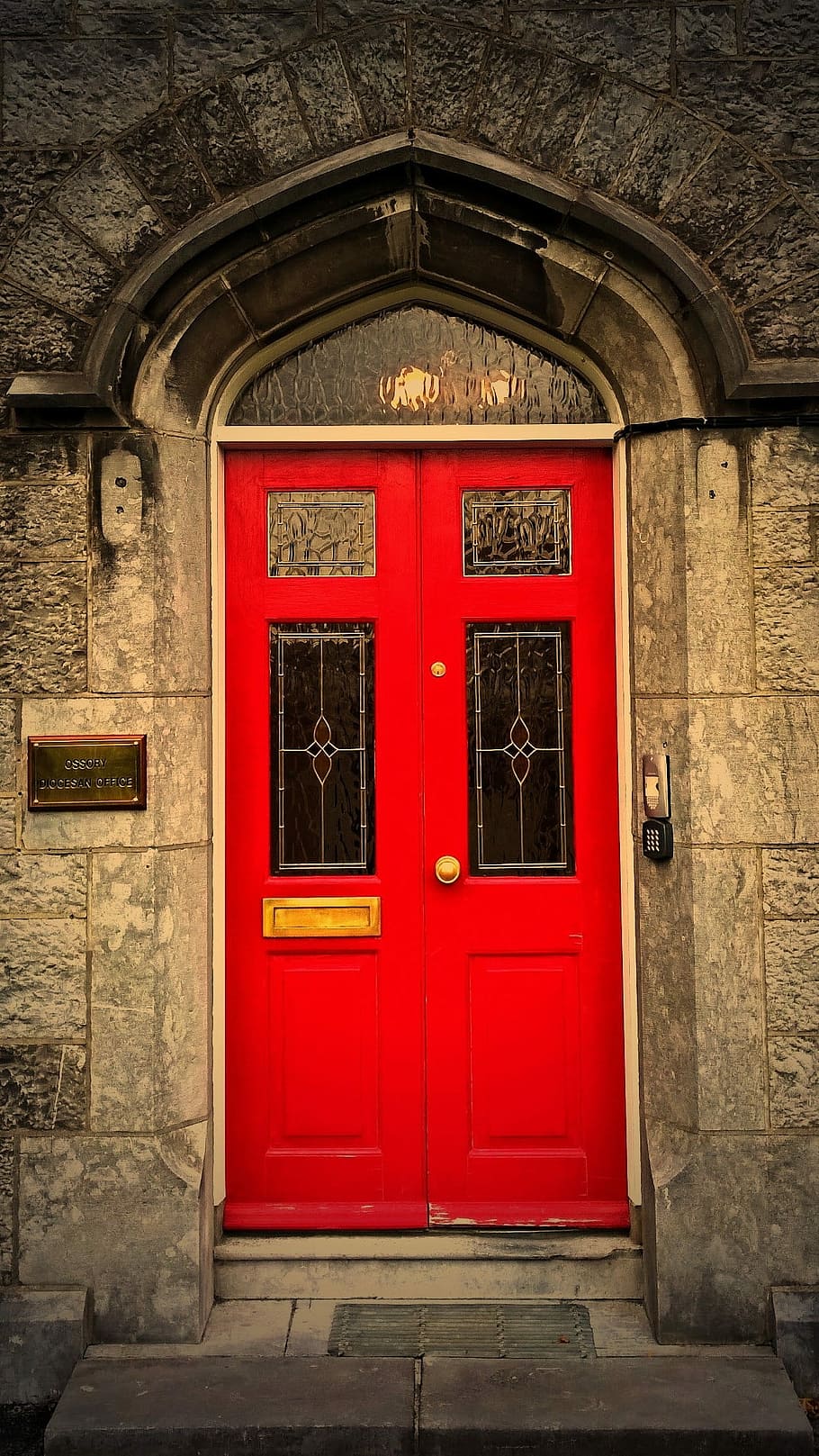 Puerta, rojo, casa, aldaba, objeto, arquitectura, Londres, entrada, faja, manijas