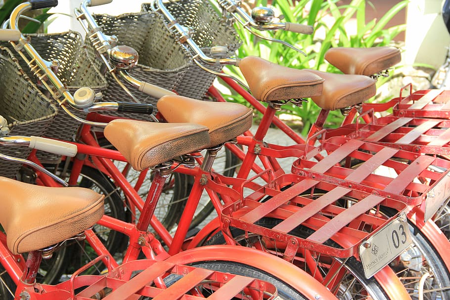 Vietnam, Cycling, Indochina, hoian, bicycles, old town, tourism, red, outdoors, shoe
