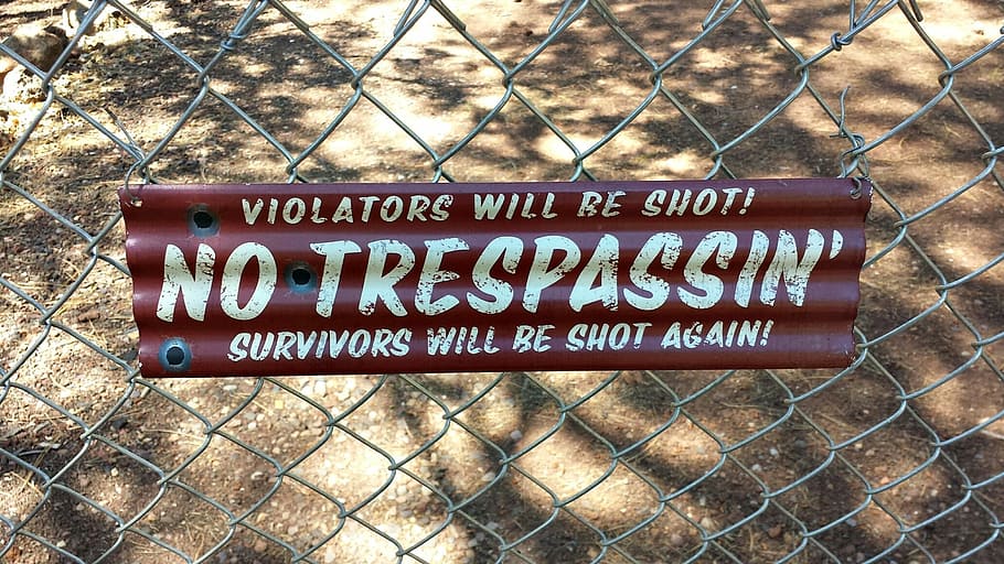 no trespassing, sign, trespassing, danger, warning, private, restricted, trespass, property, notice
