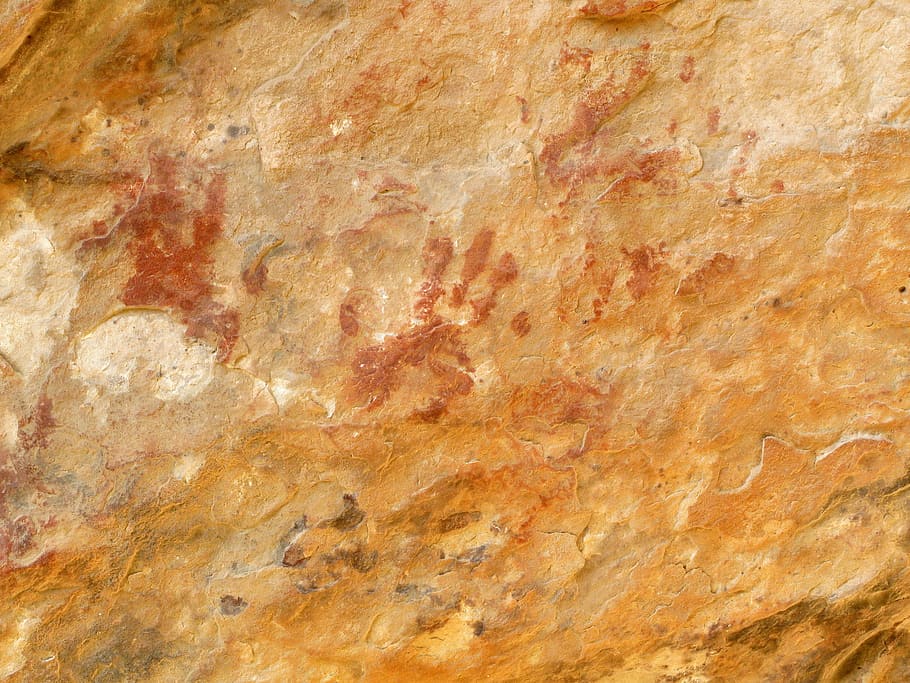 rock art, hand, red rock canyon, mojave, desert, native, paintings, backgrounds, rock - object, solid