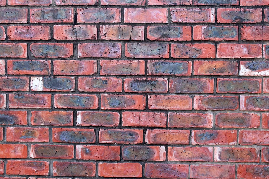 Brick, Wall, Face, Blocks, Clay, brick, wall, face brick, mortar, pattern, rectangle
