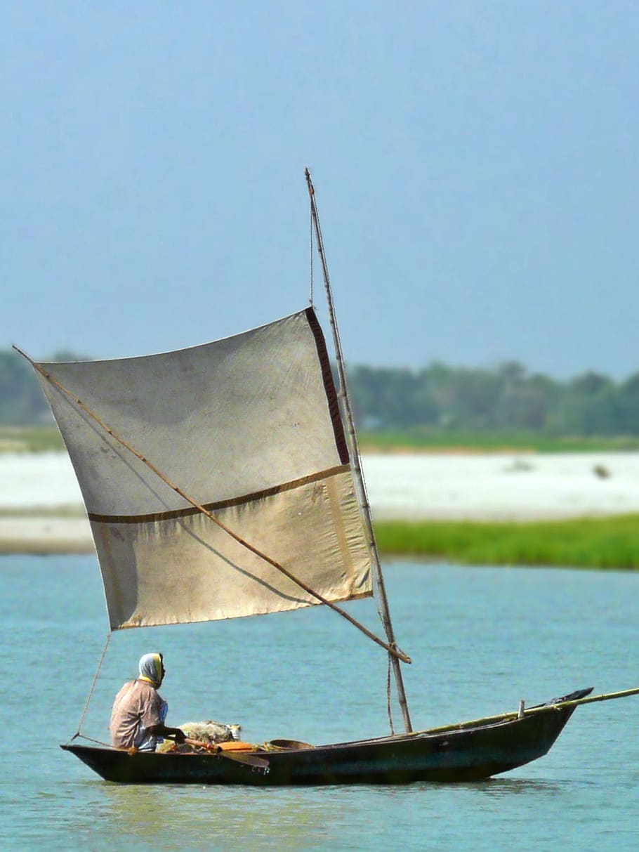 rio, barco, barqueiro, natureza, bangladesh, embarcação náutica, agua, transporte, modo de transporte, mar