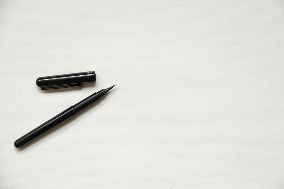 pena stylus, bersih, latar belakang, putih, kertas, tekstur, kosong, maket, pena, seni