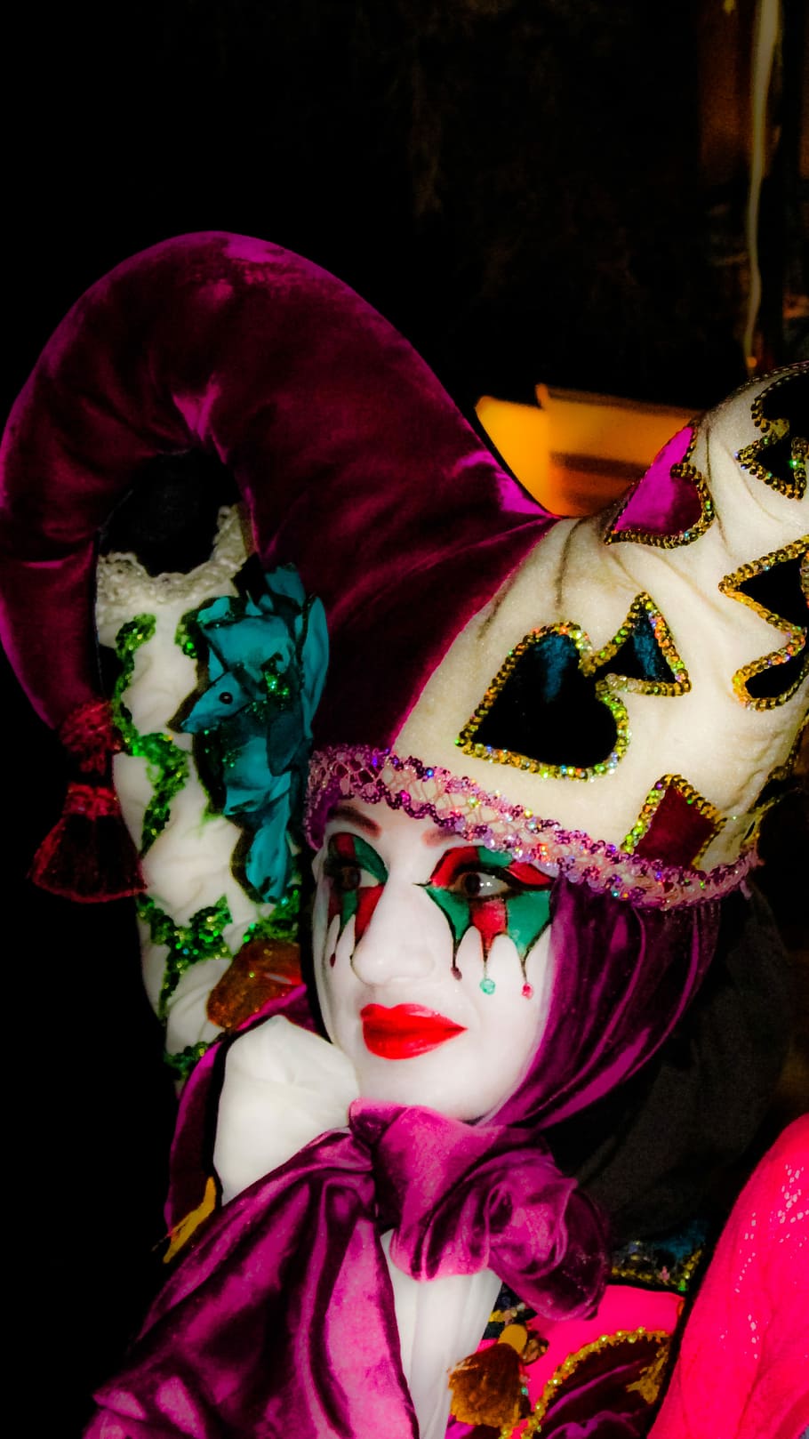 Mask, Make Up, Street Theater, Face, expression, masquerade, harlequin, medieval festival, ayia napa, cyprus