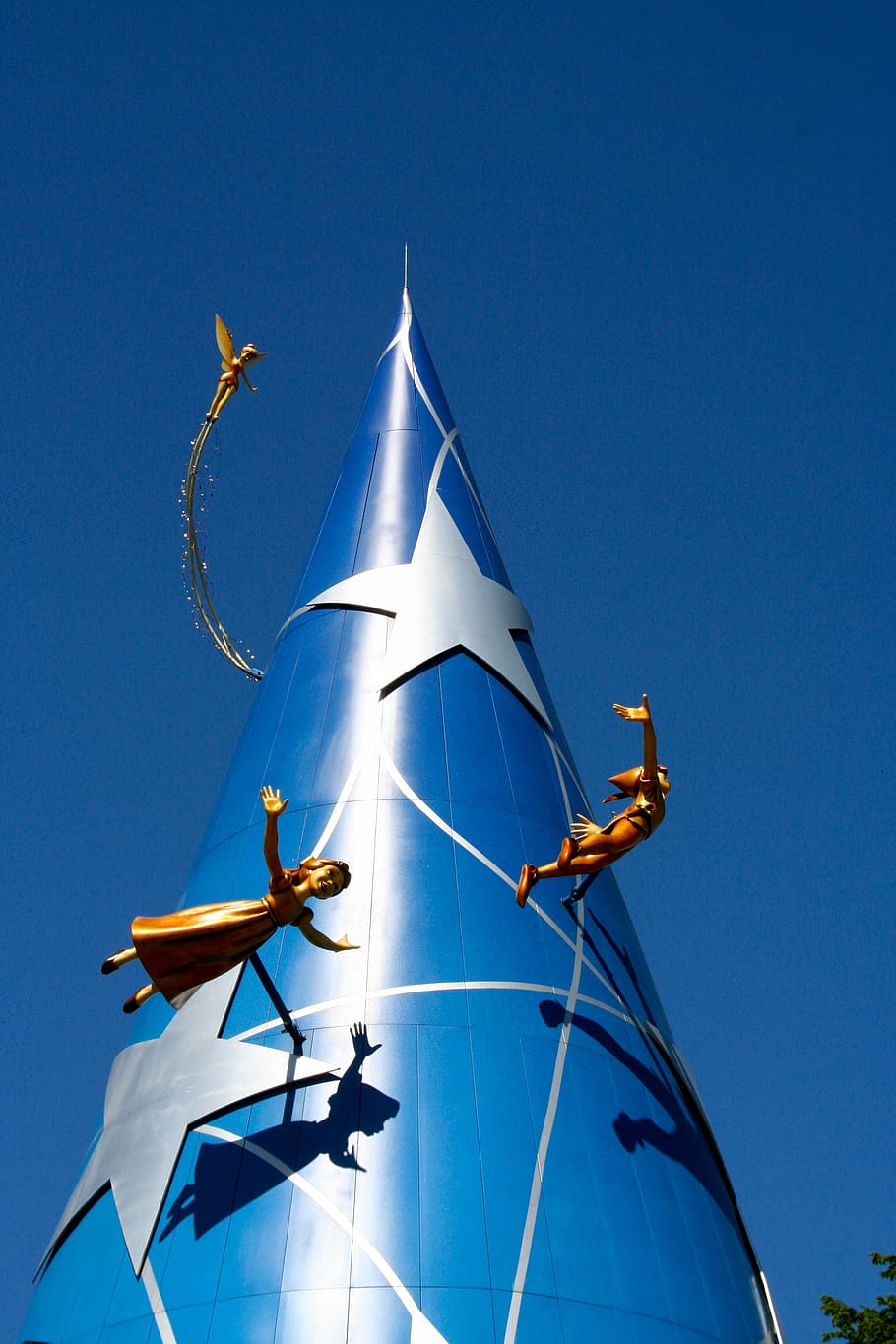 disney, blue sky, peter pan, heaven, sky, blue, low angle view, clear sky, nature, day