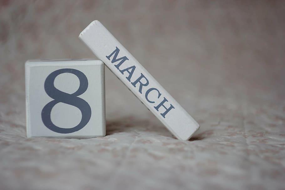 march, 8, printed, cubes, pink, surface, march 8, women's day, calendar, interior