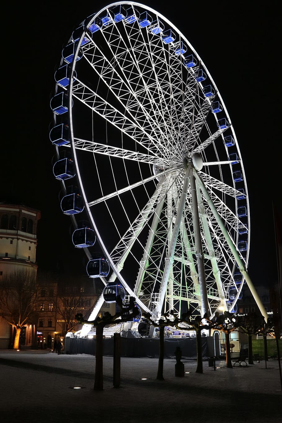 Roda gigante, Pessoas, Festival, Passeio, festival folclórico, plano de fundo, noite, lazer, Düsseldorf, parque de diversões