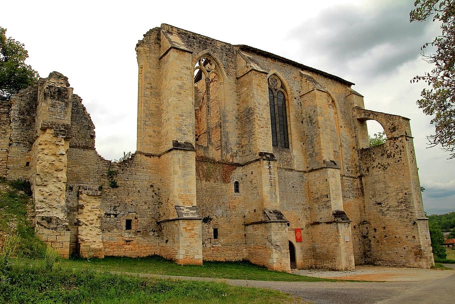Mosteiro, Ruína, Ruínas, ruínas do mosteiro, restos de uma parede, historicamente, idade média, decadência, alvenaria, construção