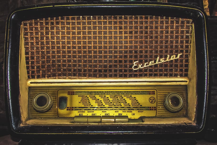 viejo, retro, vintage, radio, radio vintage, tecnología, música, retro Estilo, anticuado, sonido