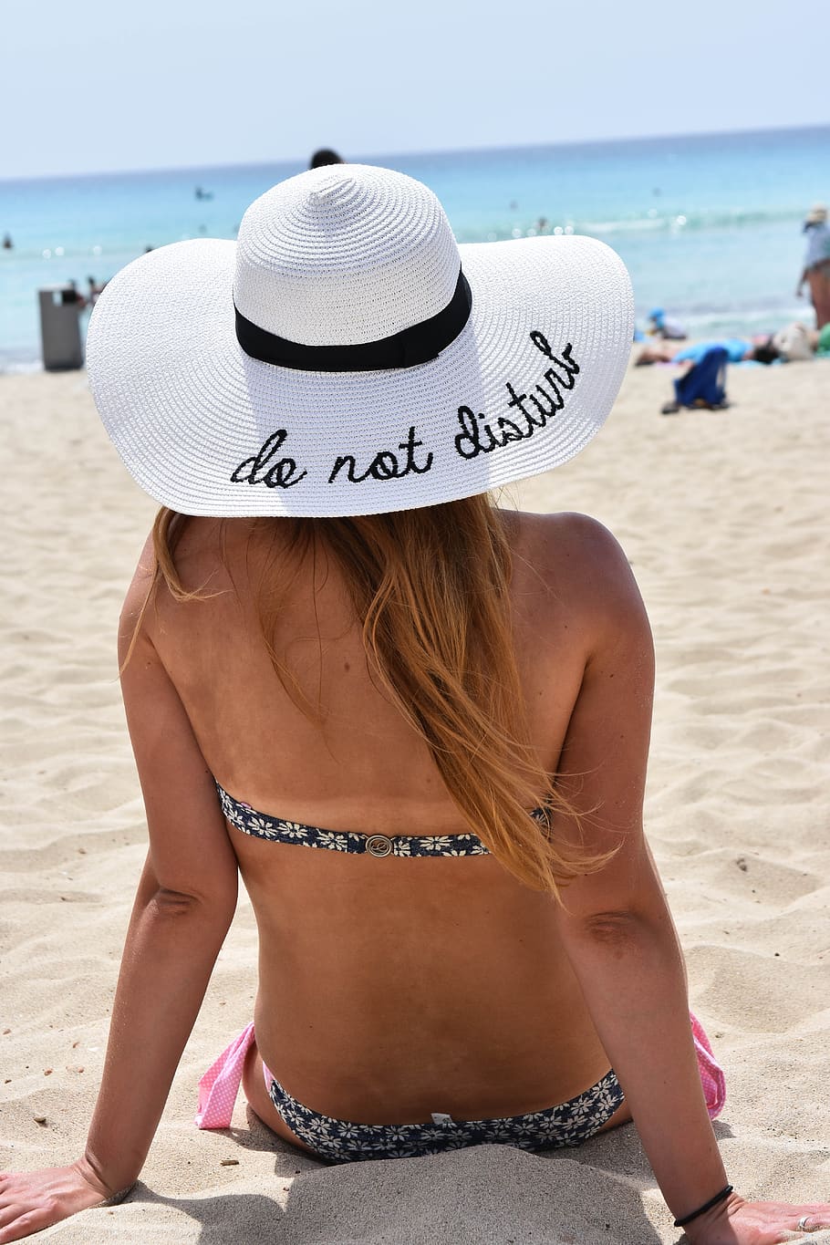 holidays, beach, sand, sea, summer, water, the coast, relaxation, hat, girl