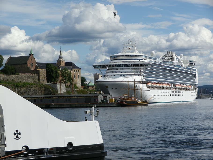 cruise, cruise ship, emerald princess, cruising, baltic cruise, norway cruise, nautical vessel, transportation, mode of transportation, water