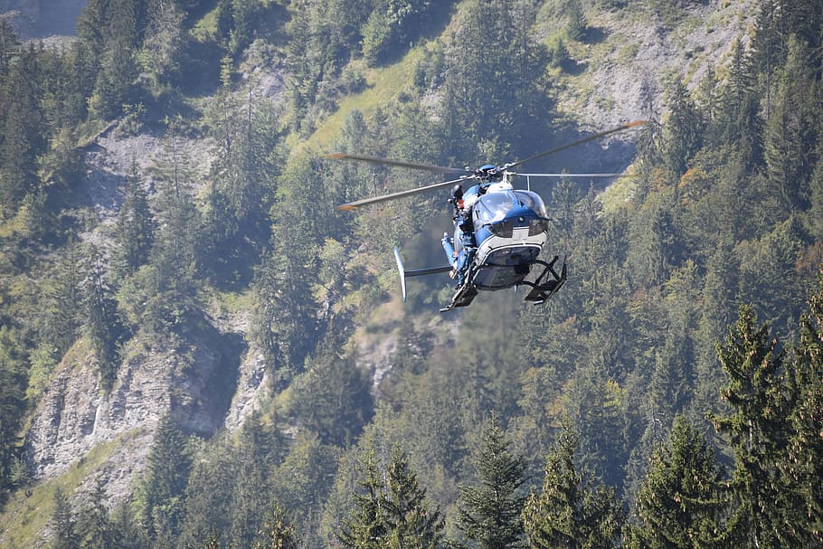 helicopter, fly, flight, national gendarmerie, relief, élices, palles, france, passy-full-joux, mission