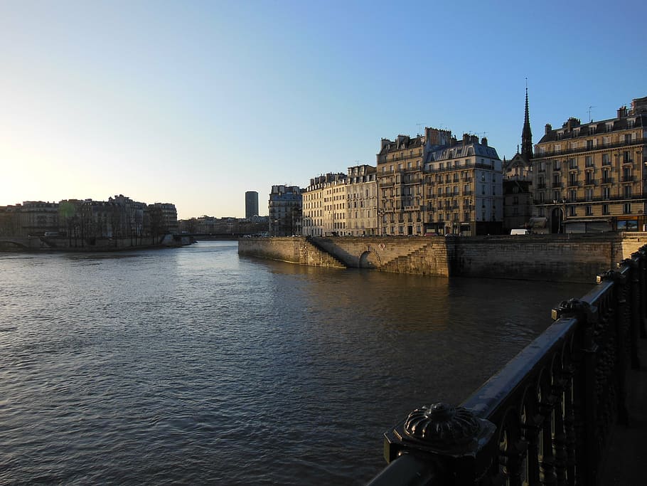 paris, river, city, france, boat, rivers, seine, monuments, houses, architecture
